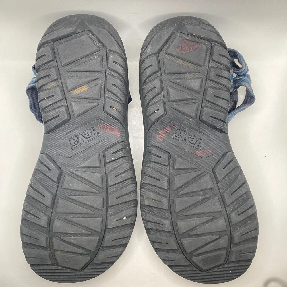 Teva Hurricane XLT2 Sport Sandals Mens 10 Blue Grey Wave Recycled Hiking Water